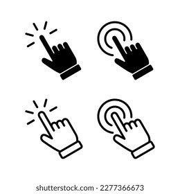 Hand click icon vector illustration. pointer sign and symbol. hand cursor icon