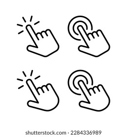 Hand click icon vector illustration. pointer sign and symbol. hand cursor icon