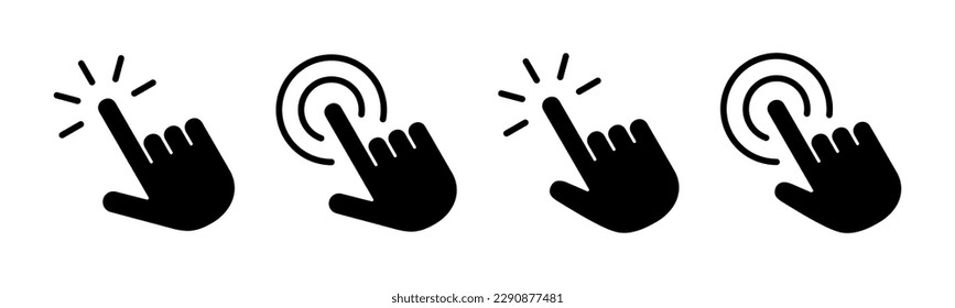 Hand click icon vector illustration. pointer sign and symbol. hand cursor icon