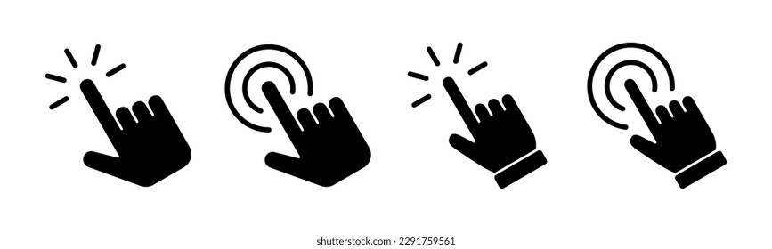 Hand click icon vector illustration. pointer sign and symbol. hand cursor icon