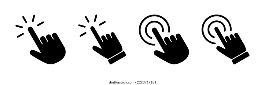 Hand click icon vector illustration. pointer sign and symbol. hand cursor icon
