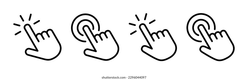 Hand click icon vector illustration. pointer sign and symbol. hand cursor icon