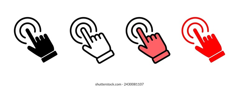 Hand click icon vector illustration. pointer sign and symbol. hand cursor icon