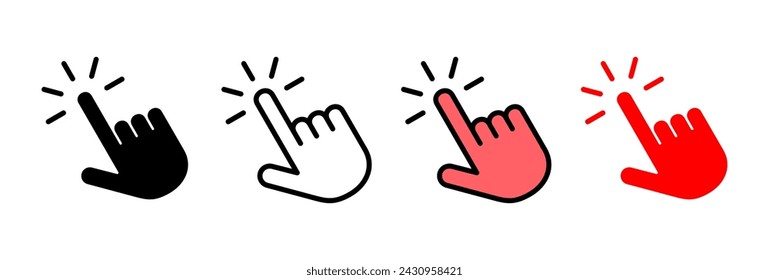 Hand click icon vector illustration. pointer sign and symbol. hand cursor icon