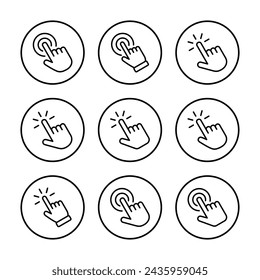 Hand click icon vector illustration. pointer sign and symbol. hand cursor icon