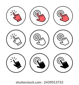 Hand click icon vector illustration. pointer sign and symbol. hand cursor icon