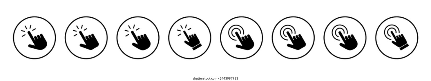 Hand click icon vector illustration. pointer sign and symbol. hand cursor icon