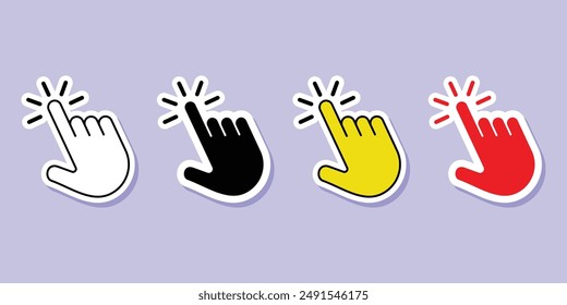 Hand click icon vector illustration. pointer sign and symbol. hand cursor icon