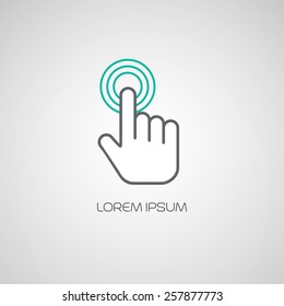 Hand click icon. Vector illustration