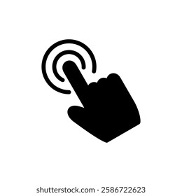 Hand click icon vector illustration. pointer sign and symbol. hand cursor icon