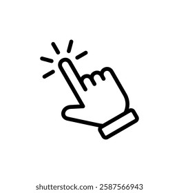 Hand click icon vector illustration. pointer sign and symbol. hand cursor icon