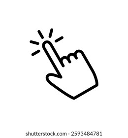 Hand click icon vector illustration. pointer sign and symbol. hand cursor icon