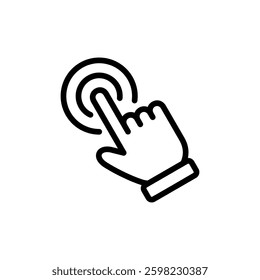 Hand click icon vector illustration. pointer sign and symbol. hand cursor icon