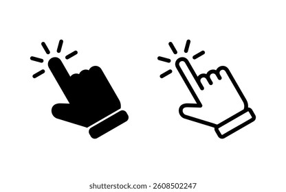 Hand click icon vector illustration. pointer sign and symbol. hand cursor icon