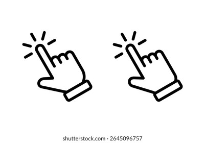 Hand click icon vector illustration. pointer sign and symbol. hand cursor icon