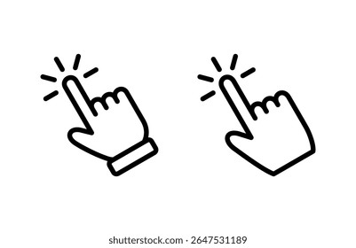 Hand click icon vector illustration. pointer sign and symbol. hand cursor icon