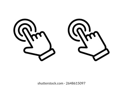 Hand click icon vector illustration. pointer sign and symbol. hand cursor icon