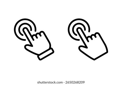 Hand click icon vector illustration. pointer sign and symbol. hand cursor icon