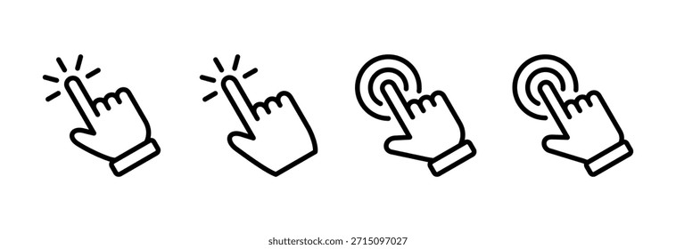 Hand click icon vector illustration. pointer sign and symbol. hand cursor icon