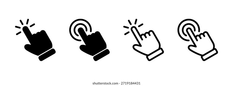 Hand click icon vector illustration. pointer sign and symbol. hand cursor icon
