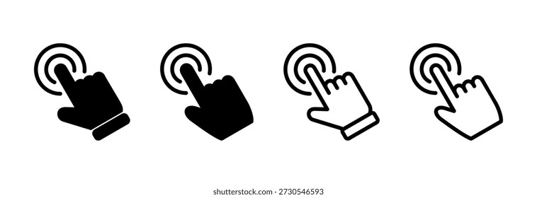 Hand click icon vector illustration. pointer sign and symbol. hand cursor icon