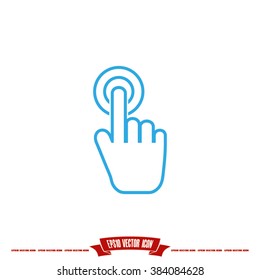 Hand click icon vector illustration eps10.
