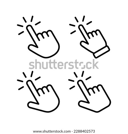 Hand click icon vector illustration. pointer sign and symbol. hand cursor icon