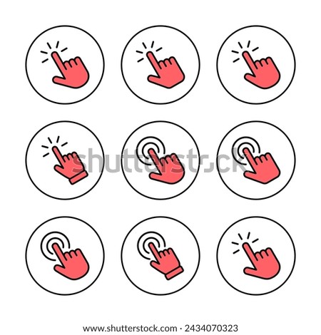 Hand click icon vector illustration. pointer sign and symbol. hand cursor icon