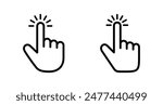 Hand click icon vector isolated on white background. pointer icon vector. hand cursor icon vector