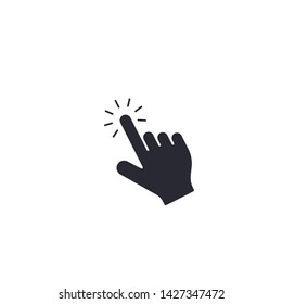 Hand click icon, vector isolated simple flat sign.