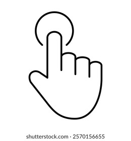 Hand click icon Vector logo set flat
