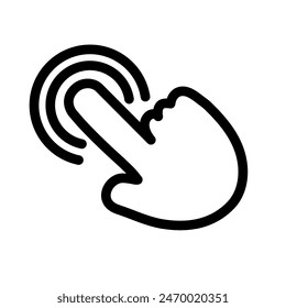 Hand click icon. Vector mouse pointer symbol