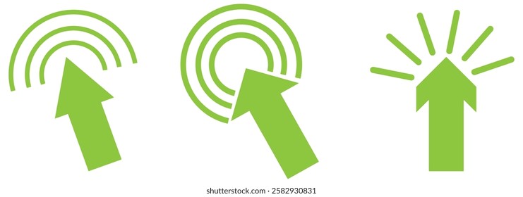 Hand click icon. Vector mouse pointer symbol.