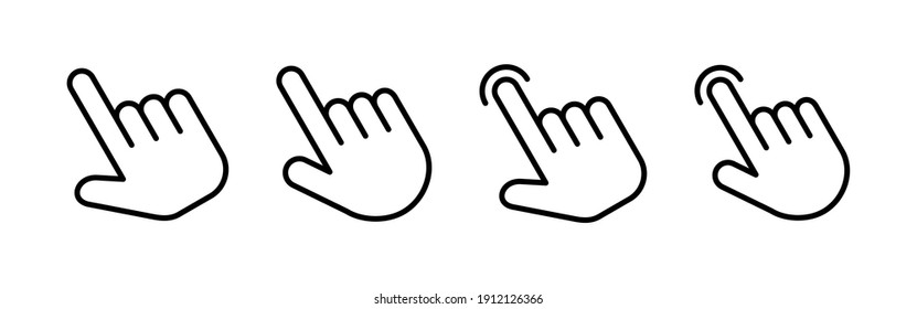 Hand click icon vector. pointer icon vector. hand cursor icon vector