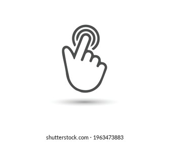 Hand click icon vector. pointer icon vector. hand cursor icon vector