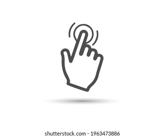 Hand click icon vector. pointer icon vector. hand cursor icon vector