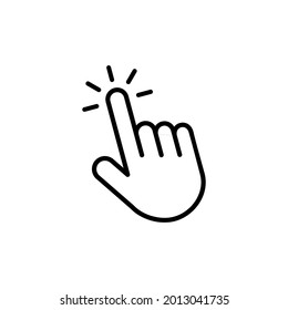 Hand Click Icon Vector Pointer Icon Stock Vector (Royalty Free ...