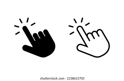 Hand click icon vector. pointer sign and symbol. hand cursor icon