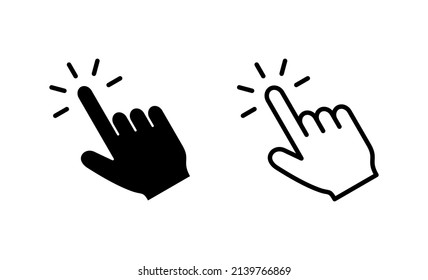 Hand click icon vector. pointer sign and symbol. hand cursor icon