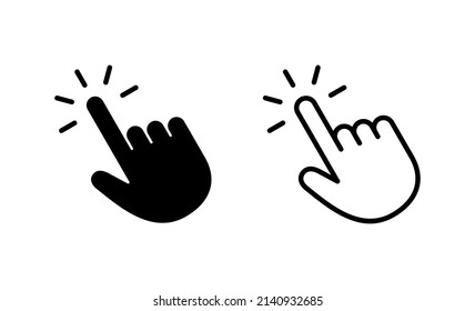 Hand click icon vector. pointer sign and symbol. hand cursor icon