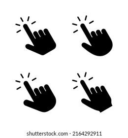 Hand click icon vector. pointer sign and symbol. hand cursor icon