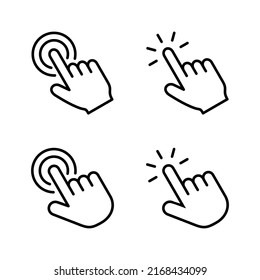 Hand click icon vector. pointer sign and symbol. hand cursor icon