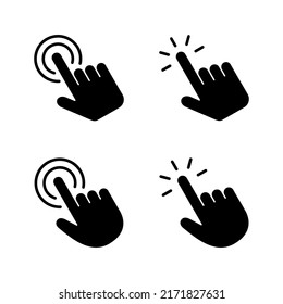 Hand click icon vector. pointer sign and symbol. hand cursor icon