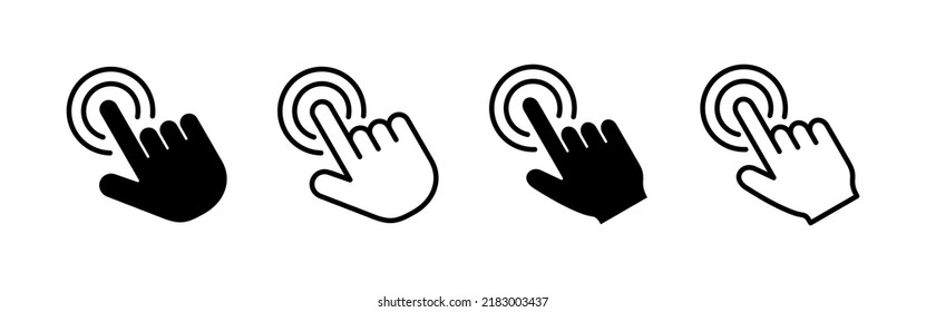 Hand click icon vector. pointer sign and symbol. hand cursor icon