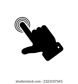 Hand click icon vector. pointer icon vector. hand cursor icon vector. Pointer click. Cursor arrow icon. Clicking with a computer mouse.