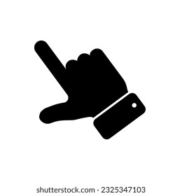 Hand click icon vector. pointer icon vector. hand cursor icon vector. Pointer click. Cursor arrow icon. Clicking with a computer mouse.