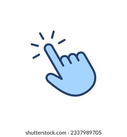 Hand click icon vector. pointer sign and symbol. hand cursor icon