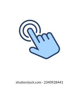 Hand click icon vector. pointer sign and symbol. hand cursor icon
