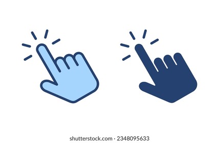 Hand click icon vector. pointer sign and symbol. hand cursor icon