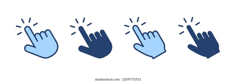 Hand click icon vector. pointer sign and symbol. hand cursor icon